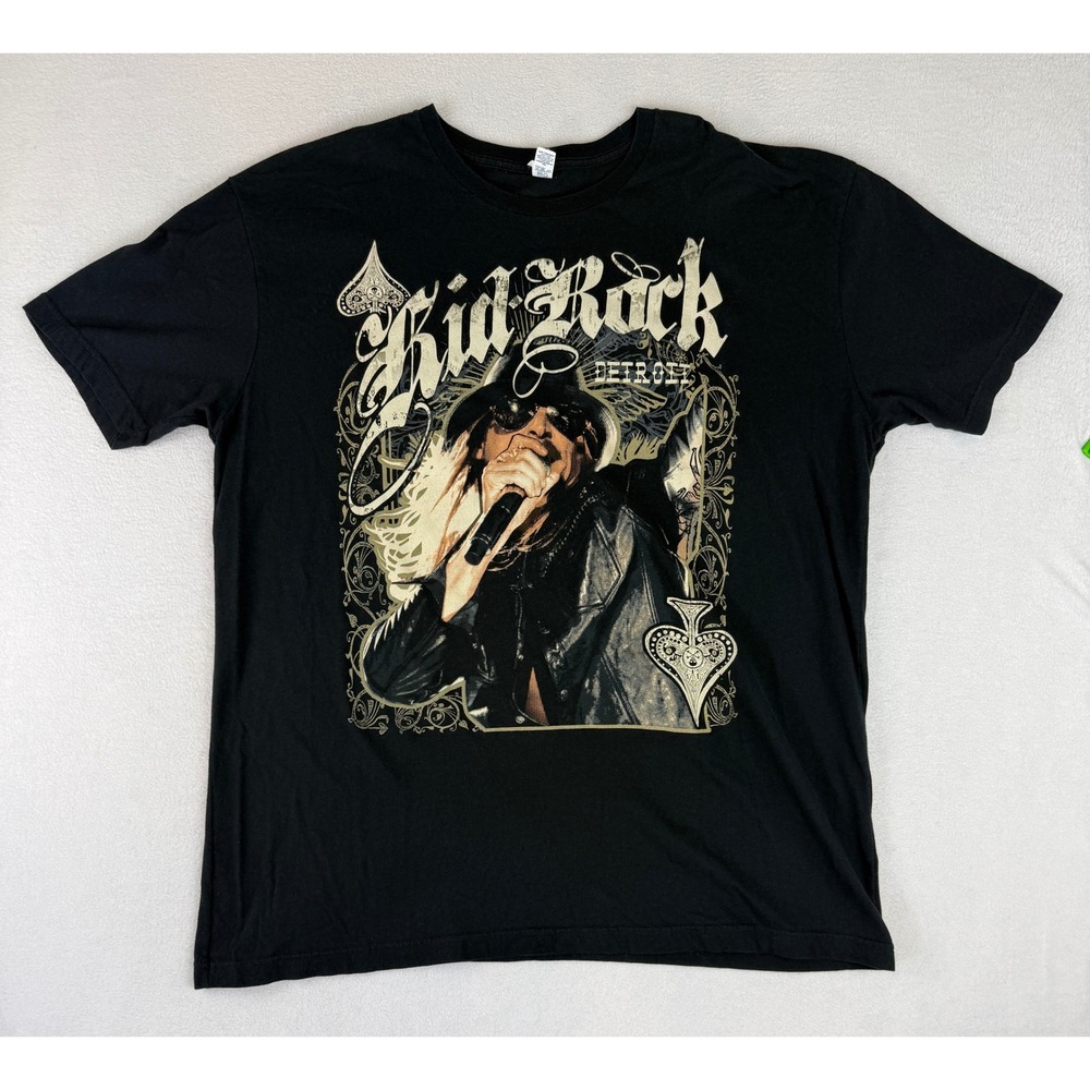 Kid Rock Graphic T-Shirt Mens 2XL Black Detroit Rock Music Tour Royal Apparel